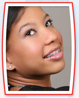 smiling teen with braces